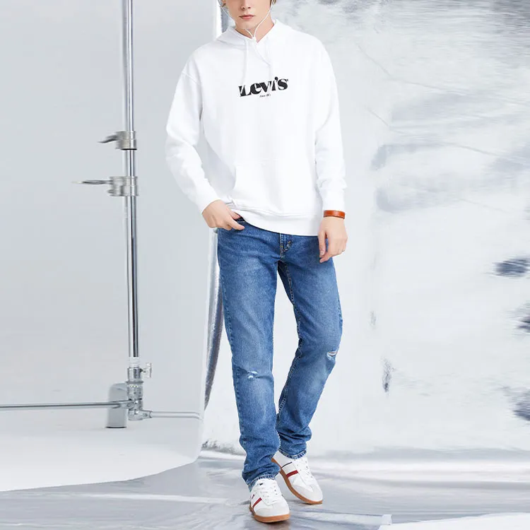 Levis Sweatshirts Men White-2