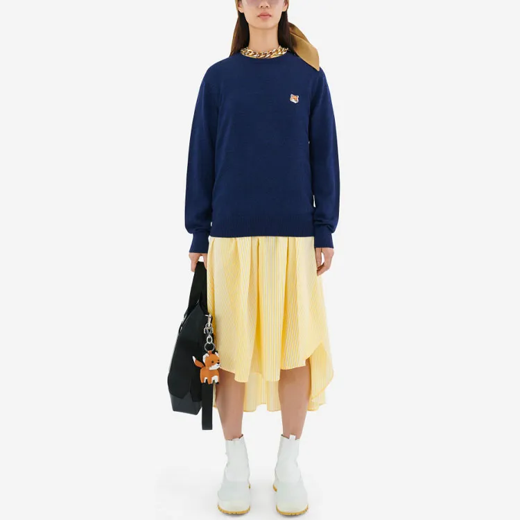 Maison Kitsune Sweaters Unisex Dark Blue-2