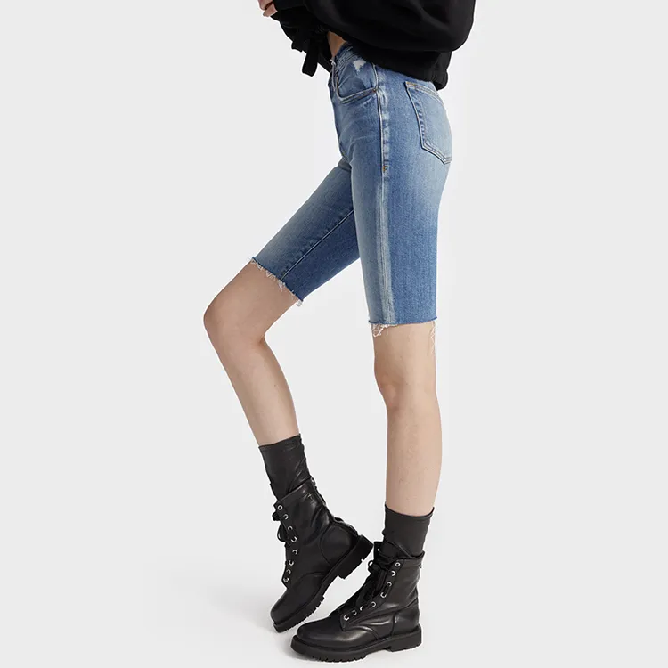 FRAME Distressed-finish Denim Shorts-3