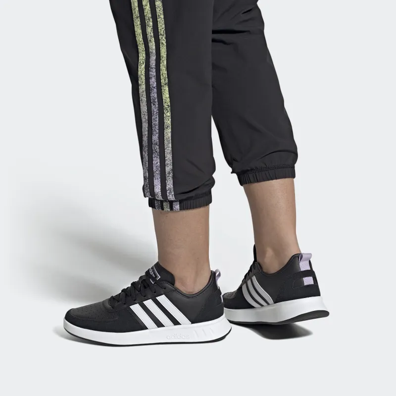 Adidas Court 80s Core Black Cloud White Purple Tint Women's-6