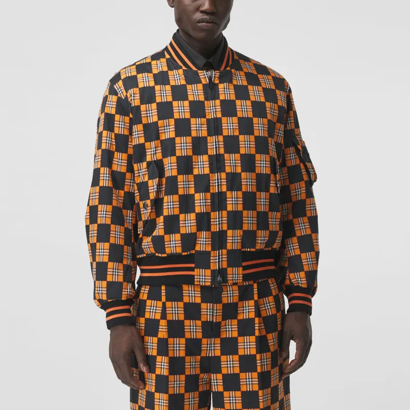 Burberry Brookland Checkerboard Bomber Jacket-1