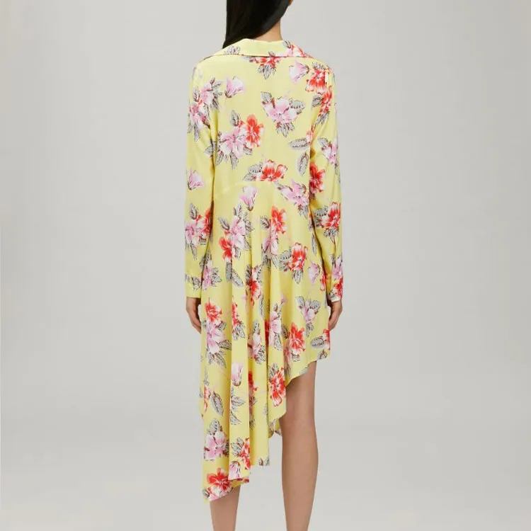 PALM ANGELS Floral Printed Asymmetric Hem Dress Multi-2