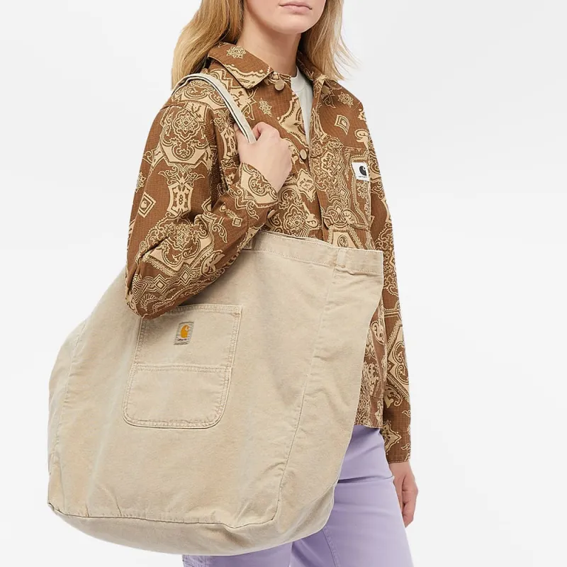 Carhartt Canvas Tote Bag, Shopping Bag, Canvas Bag, Handbag Regular Unisex Khaki-3