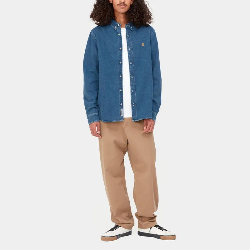 Carhartt WIP Logo embroidered Denim Shirt-2