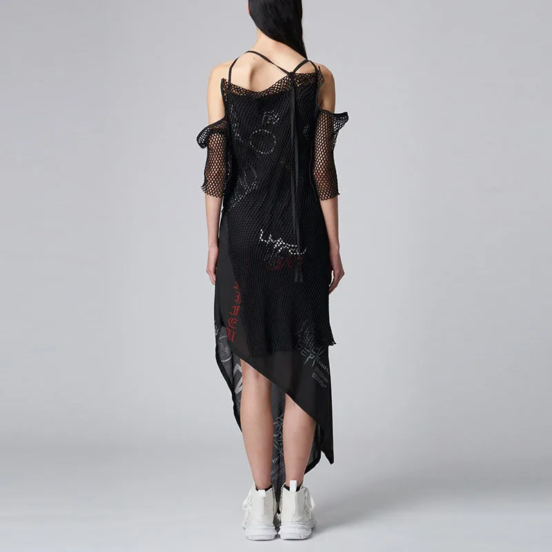 Yohji Yamamoto Short Sleeved Dress Women's Black-4