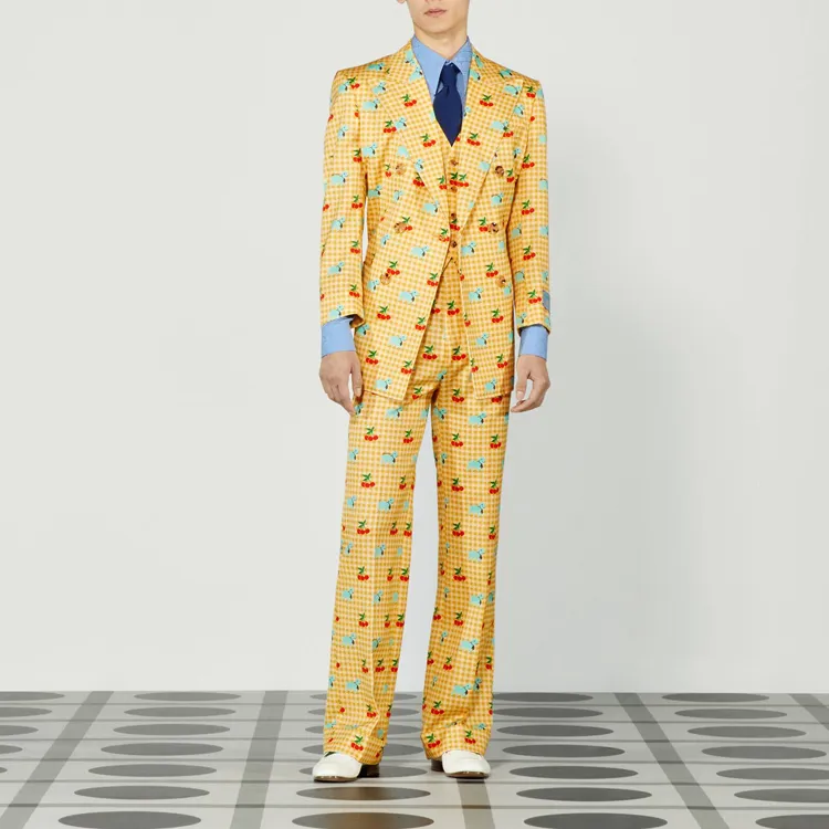GUCCI Business Suits Men Yellow-3