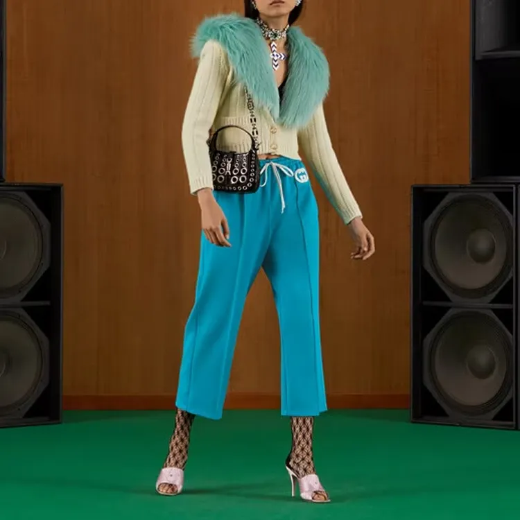 GUCCI Interlocking G patch Drawstring Track Pants-5