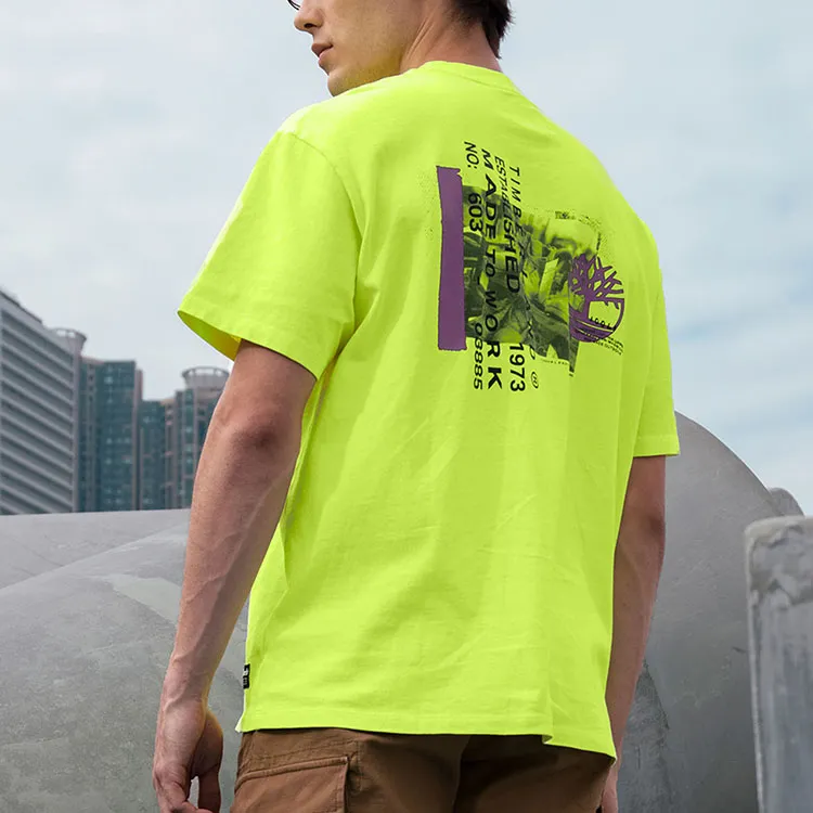 Timberland T Shirt Men's Bright Yellow-4