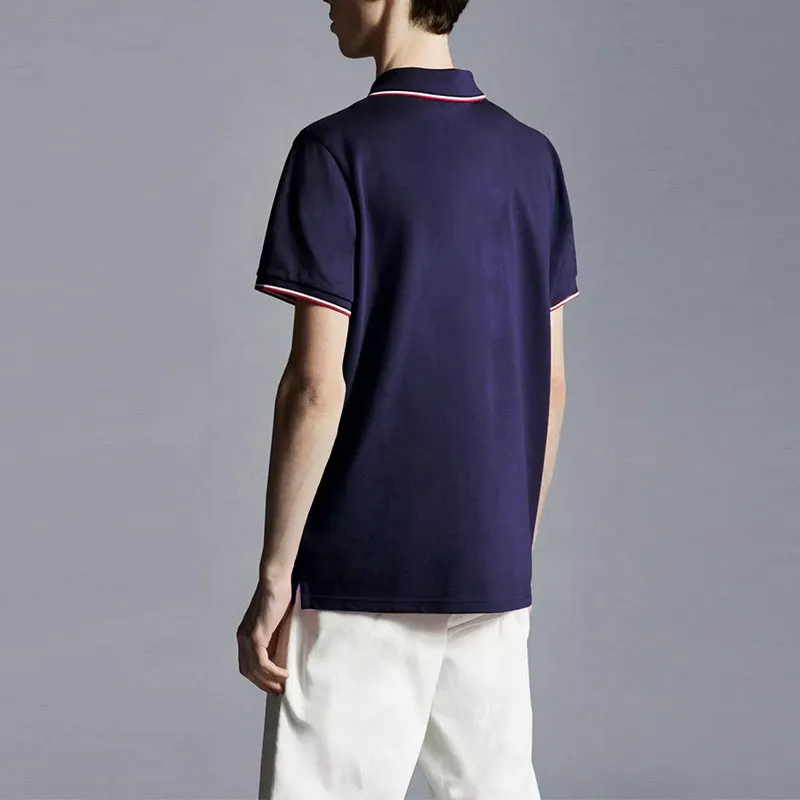 Moncler Polo Shirts Men Blue-2