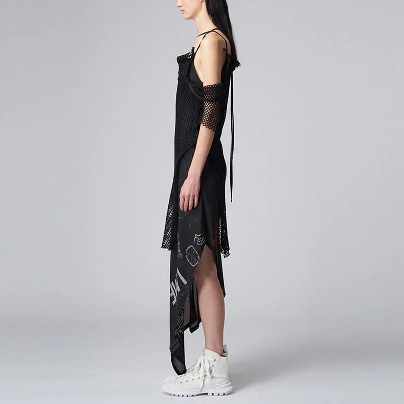 Yohji Yamamoto Short Sleeved Dress Women's Black-3
