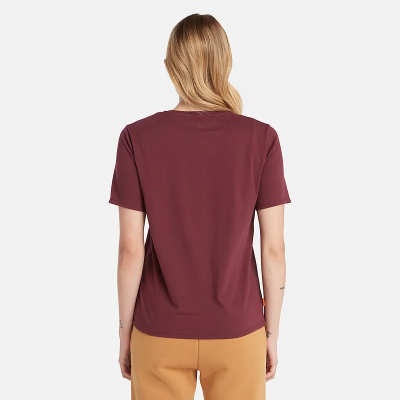 Timberland T-Shirts Women's Deep Red-1