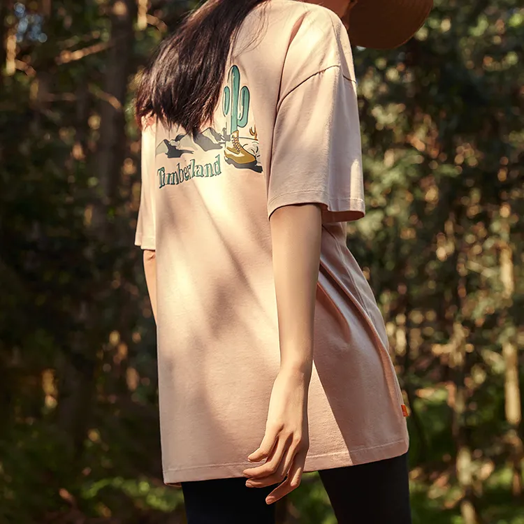 Timberland T Shirt Unisex Light Pink-4
