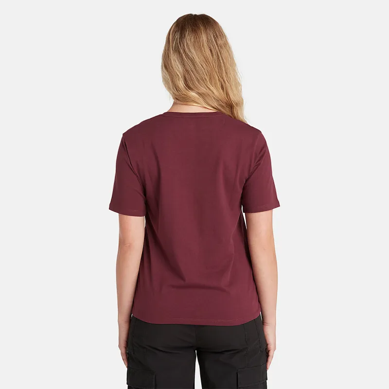 Timberland T-Shirts Women's Deep Red-1