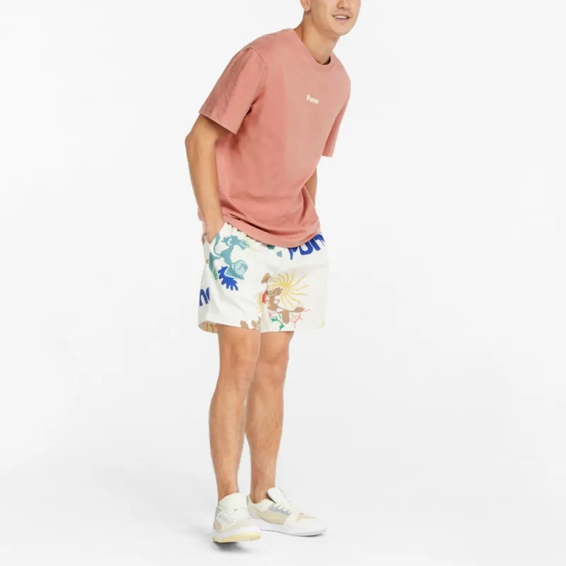 PUMA Adventure Planet T Shirts Men Rose Pink-2