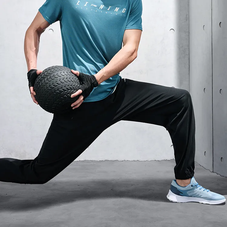 LiNing Fitness Series Knitted Sports Pants Men's Black-3