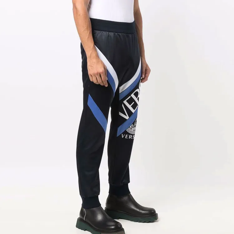 VERSACE Knitted Sweatpants Men Black-3