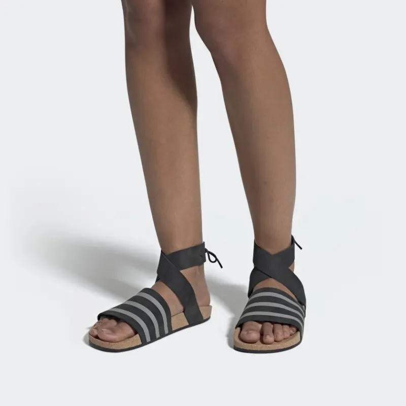 Adidas Adilette Ankle Wrap 'Black Grey' Women's-6