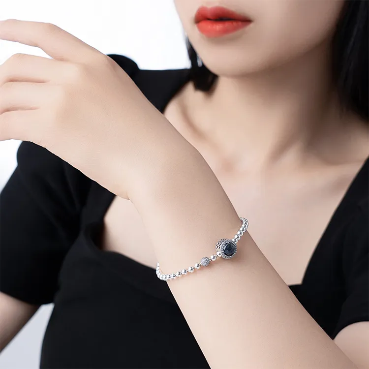Pandora 925 Sterling Silver Bangle Set Women's Silver-2