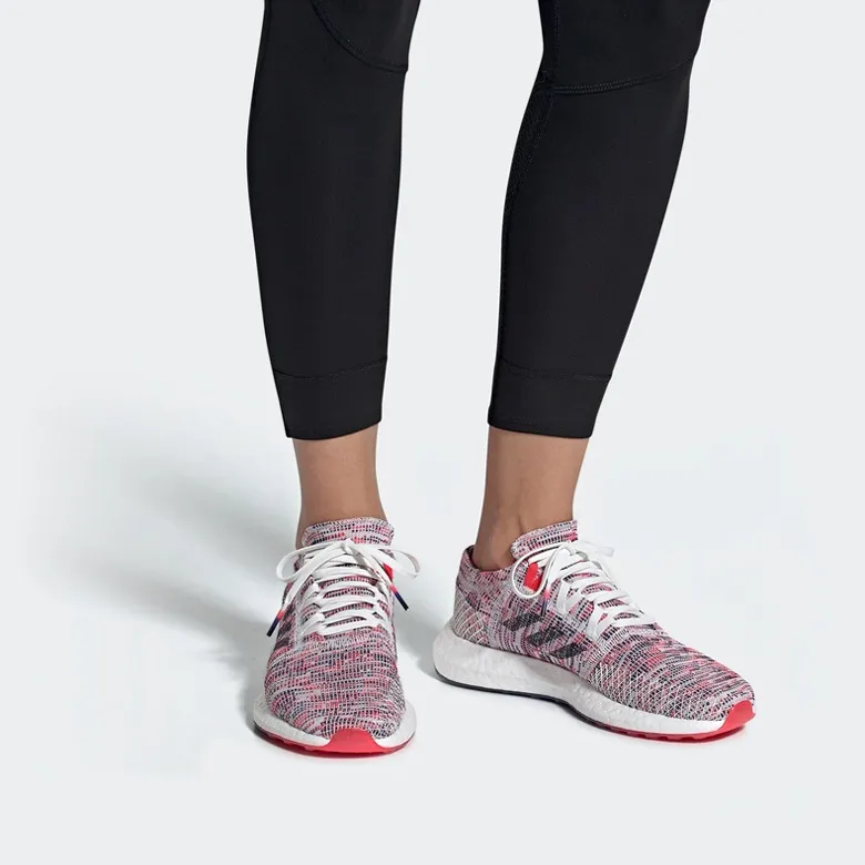 Adidas Pureboost Go Cloud White Shock Red Women's-6