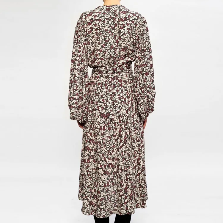 GANNI Printed Crepe Mini Dress 'Phantom'-3