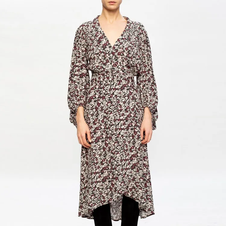 GANNI Printed Crepe Mini Dress 'Phantom'-2