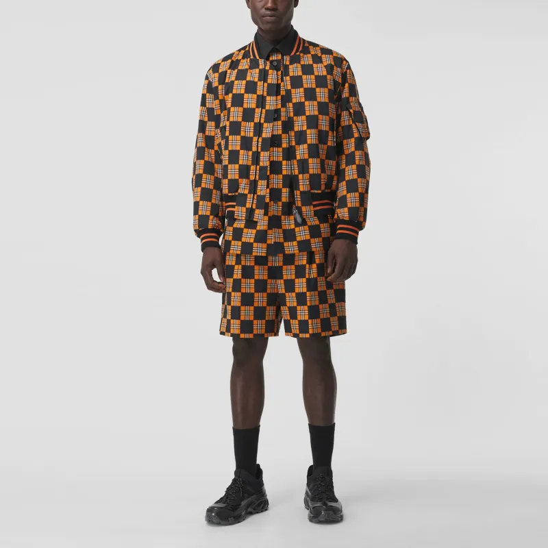 Burberry Brookland Checkerboard Bomber Jacket-3