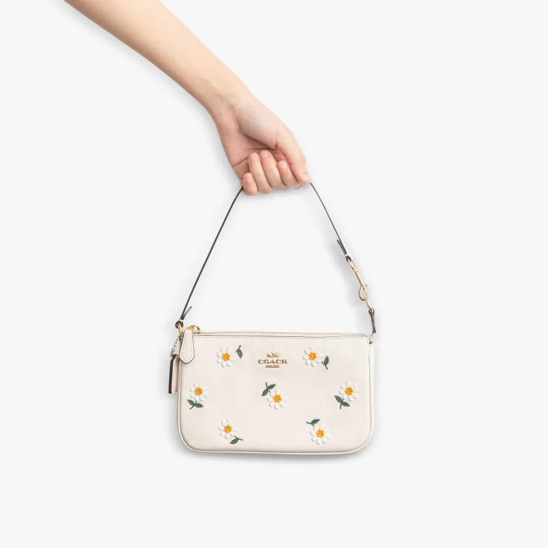 COACH Nolita Leather Pochette, Shoulder Bag, Clutch, Handbag Trumpets Women's White-2
