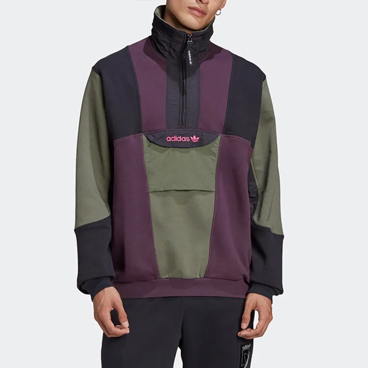 Adidas Originals Sweatshirts Men Black Green Purple Multicolor-2