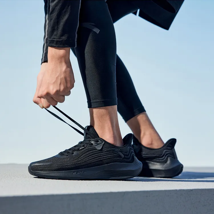 Anta DuCi1 Shock Absorbers Slip Resistant, Abrasion Resistant, Lightweight Low Top Running Shoes Men's Black-5