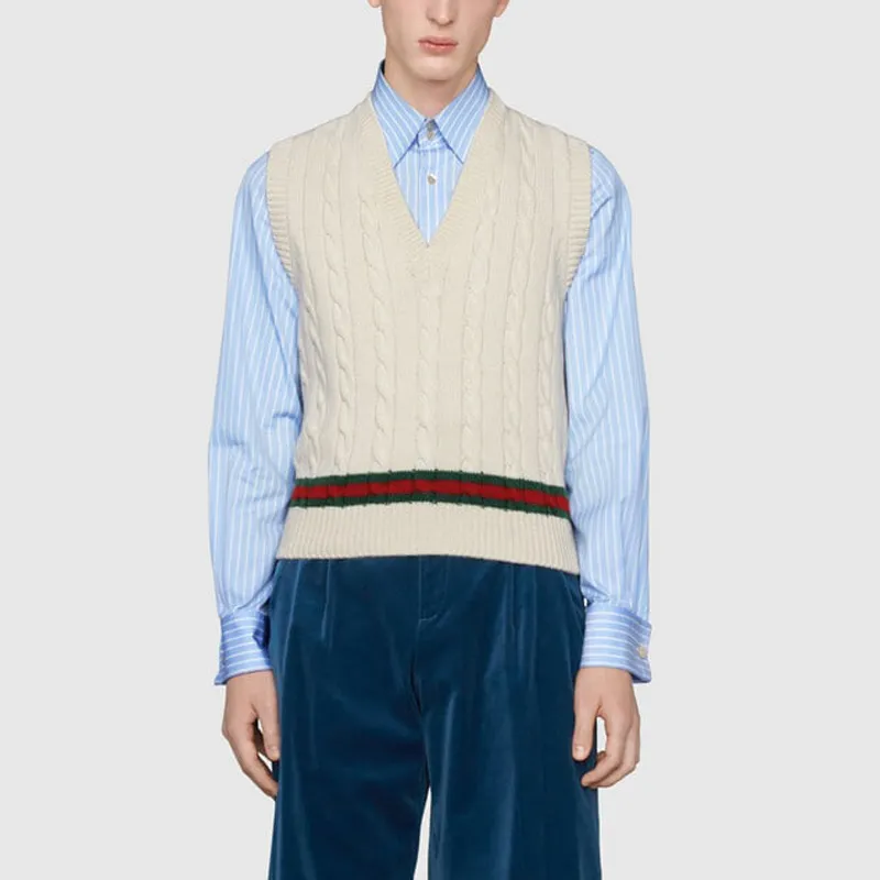 GUCCI Vests Men Ecru-4