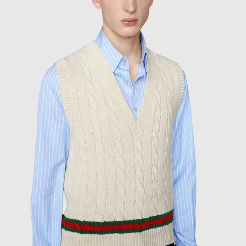 GUCCI Vests Men Ecru-3