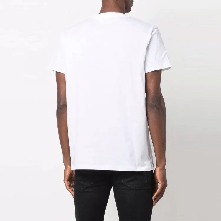 BALMAIN Flocked Logo Crewneck T Shirt-2