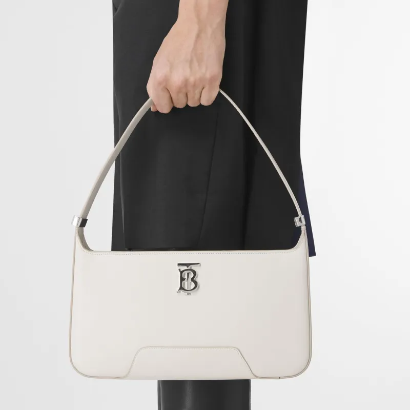 Burberry Leather Crossbody Bag Shoulder Bag One Shoulder Handbag Women's Light White-6