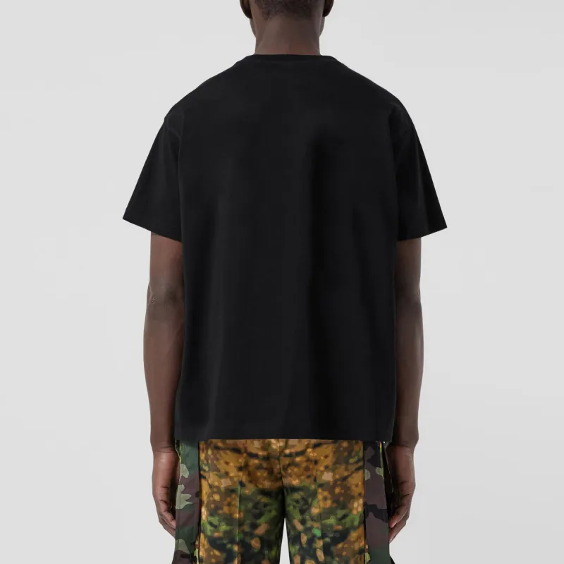 Burberry Logo Graphic Cotton Oversized T Shirt-3
