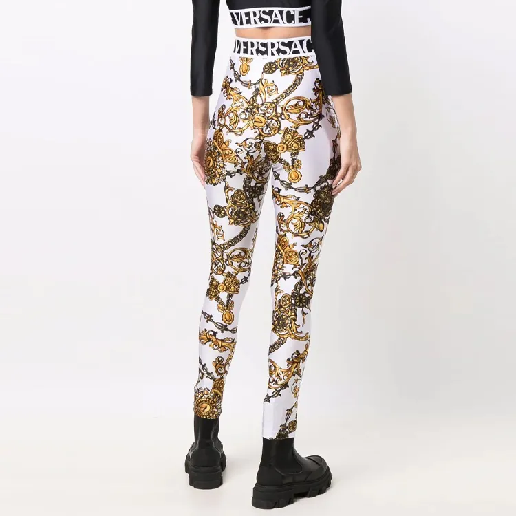 VERSACE Leggings Women's White-2