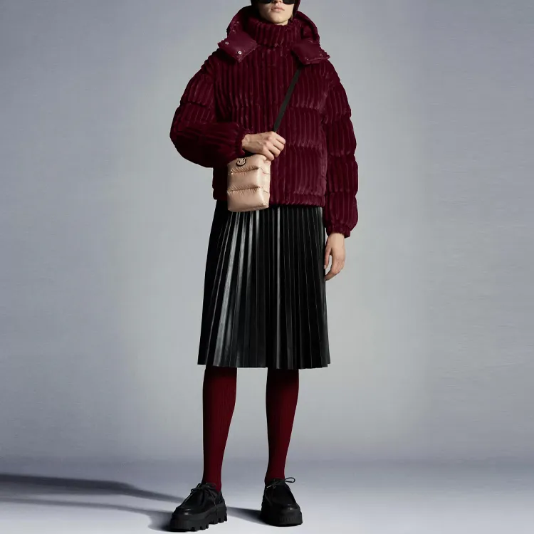 Moncler Daos Cowneck Corduroy Jacket 'Burgundy'-2