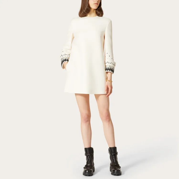 Valentino Long-Sleeved Dresses Women's White-1