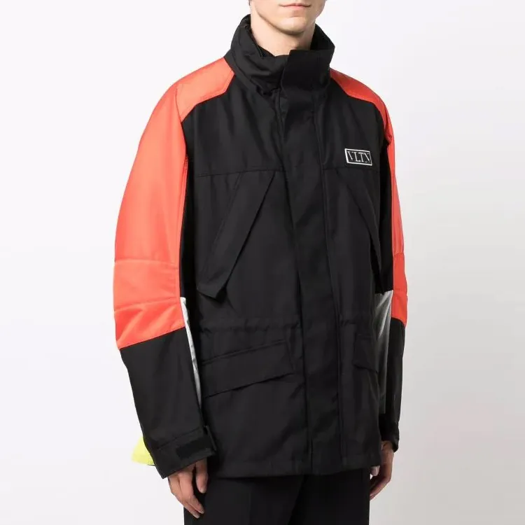 Valentino Jackets Men Black Red-3