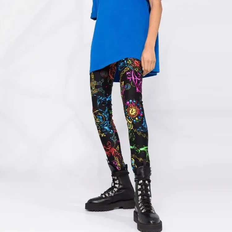VERSACE JEANS COUTURE FW21 Leggings Pants Women's Black-3