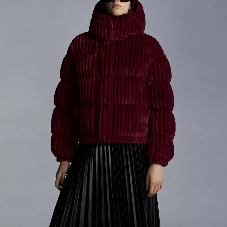 Moncler Daos Cowneck Corduroy Jacket 'Burgundy'-1