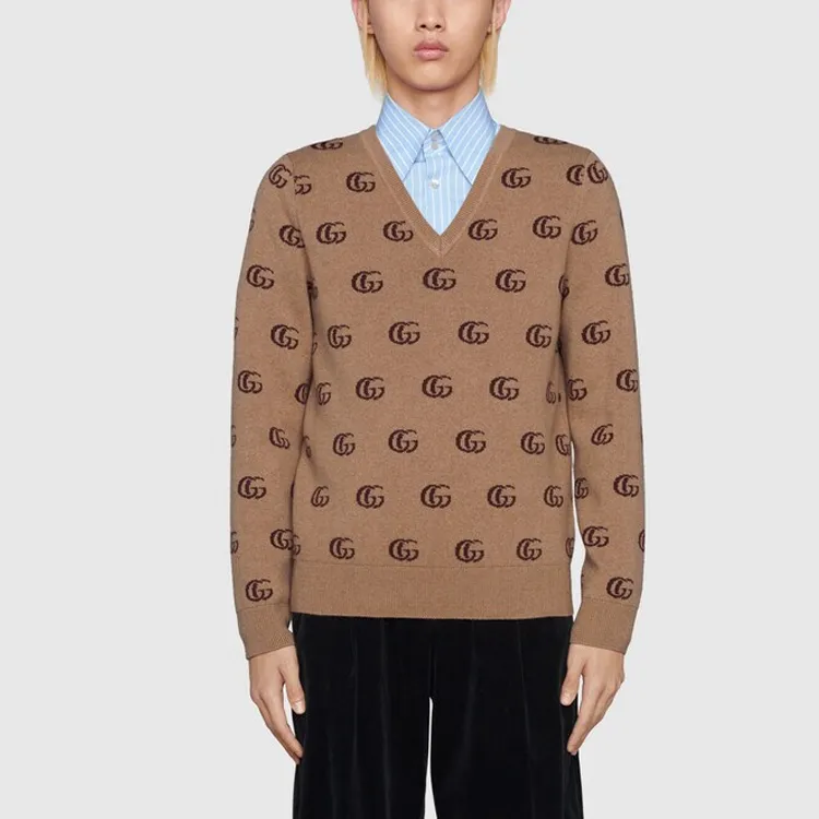 GUCCI Cashmere Sweaters Men Umber-2