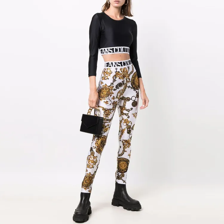 VERSACE Leggings Women's White-1