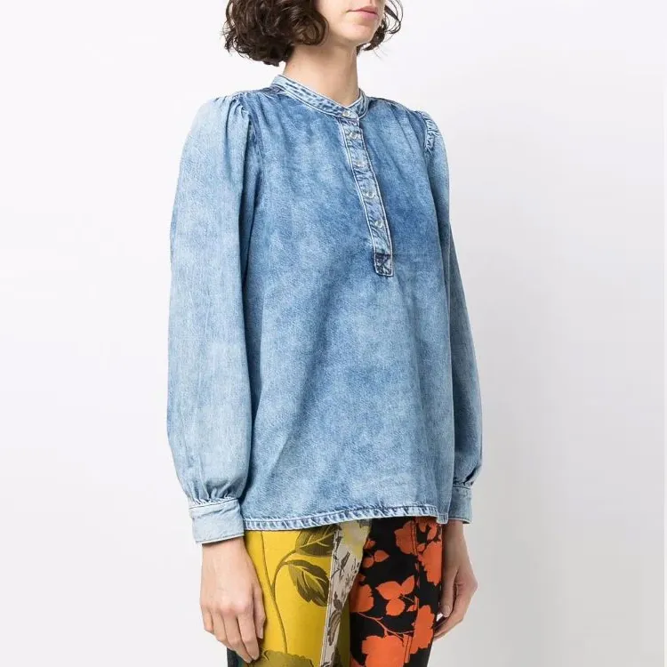 GANNI Shirts Women's Blue-2