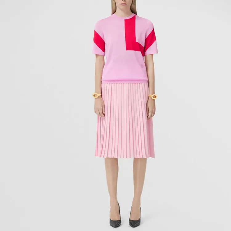 Burberry Casual Long Skirts Women's Pink-2