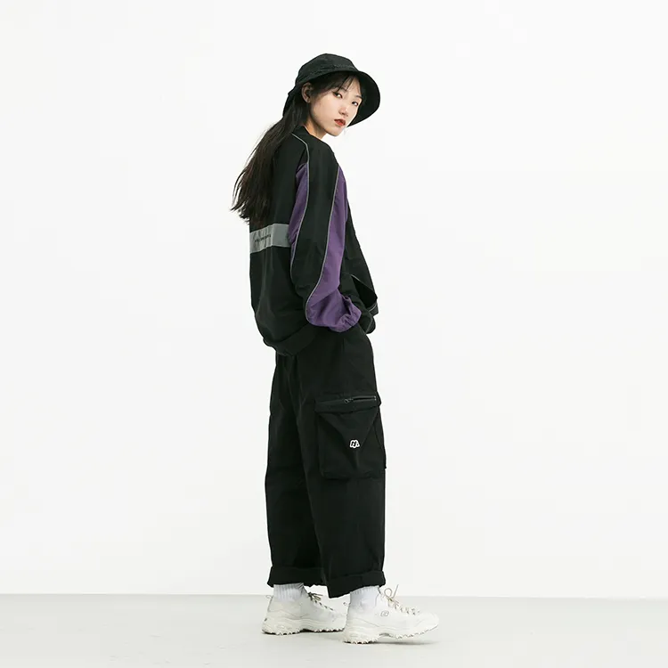 DAKYAM Cargo Pants Casual Pants Unisex Black-2