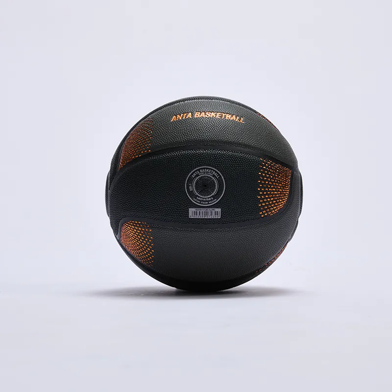 Anta Elixir PU Basketball Black Orange Size 7 Training Unisex-5