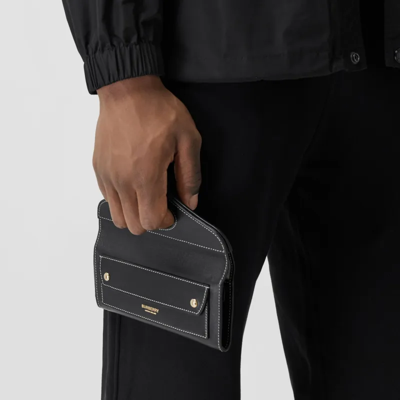 Burberry Pocket Bag Sheepskin Tote Bag Shopping Bag Handbag Shoulder Bag Crossbody Bag Clutch Mini Unisex Black-13
