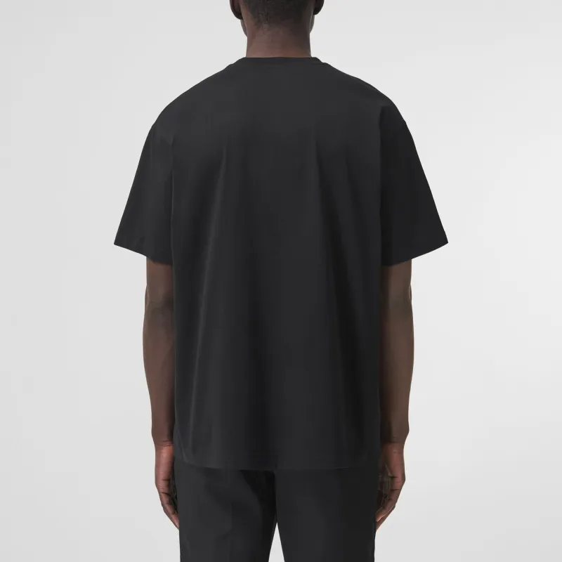 Burberry Location Print Cotton Oversized T Shirt-3