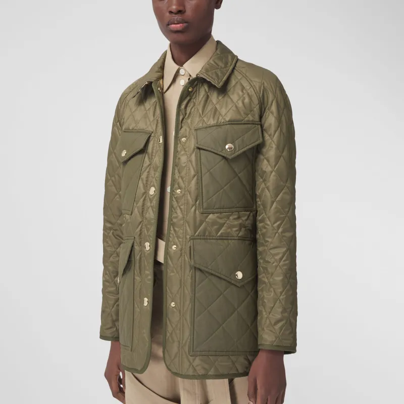 Burberry Jackets Women's Dark Fern Green-4
