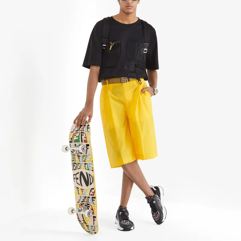 FENDI Casual Shorts Men Yellow-2